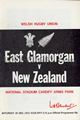East Glamorgan v New Zealand 1972 rugby  Programmes